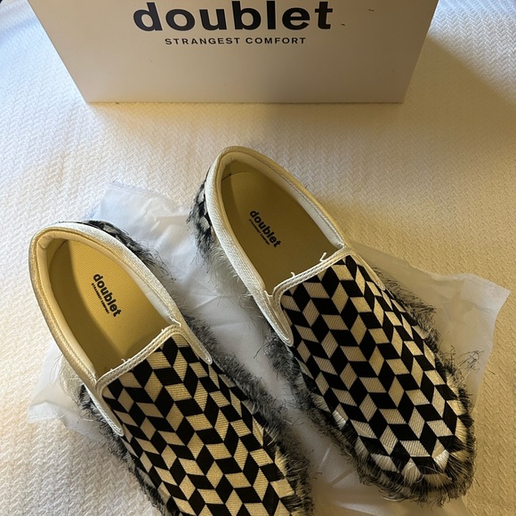 Checkered black and white Fringe sneakers - Picture 3 of 6